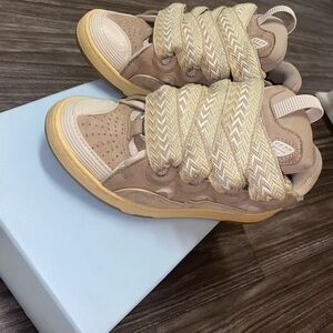 LANVIN *Curb Sneaker *Beige *38 (Worn a Few Times)